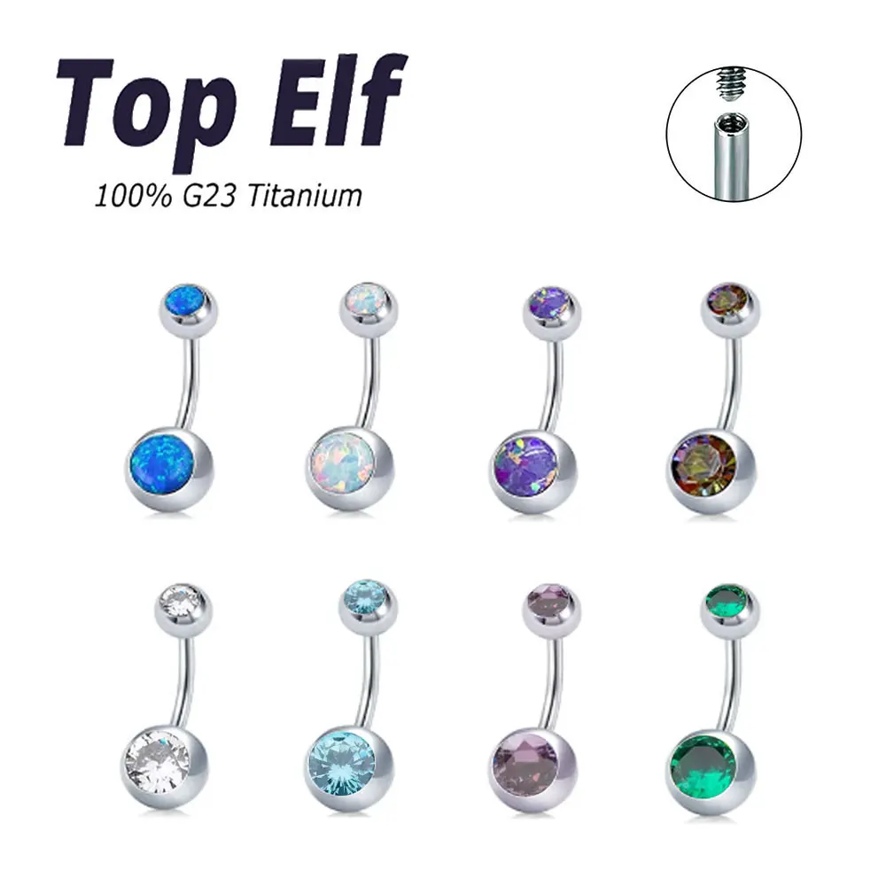 1PC G23 ASTM F136 Titanium Opal Zircon Belly Button Ring Navel Ring Internally Threaded Belly Navel Ring For Women And Men
1PC G23 ASTM F136 Titanium Opal Zircon Belly Button Ring Navel Ring Internally Threaded Belly Navel Ring For Women And Men