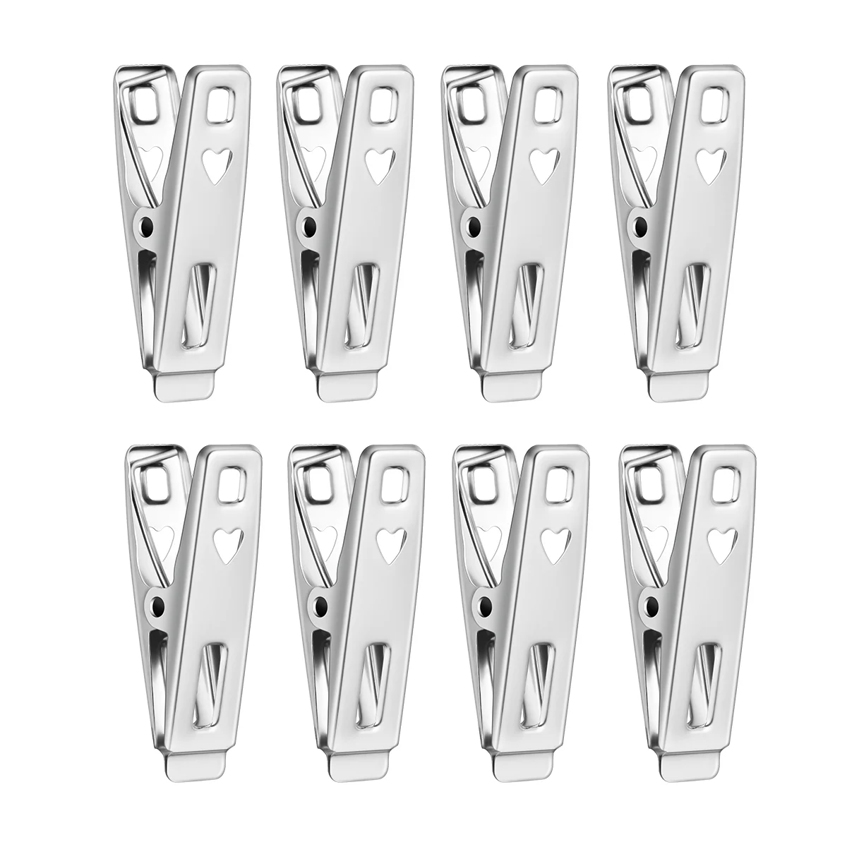 

BESTOMZ Clothes Pins Metal Antiskid Stainless Steel Windproof Clothes Drying Hanger Clothespins Clothes Clips Clothes Pegs