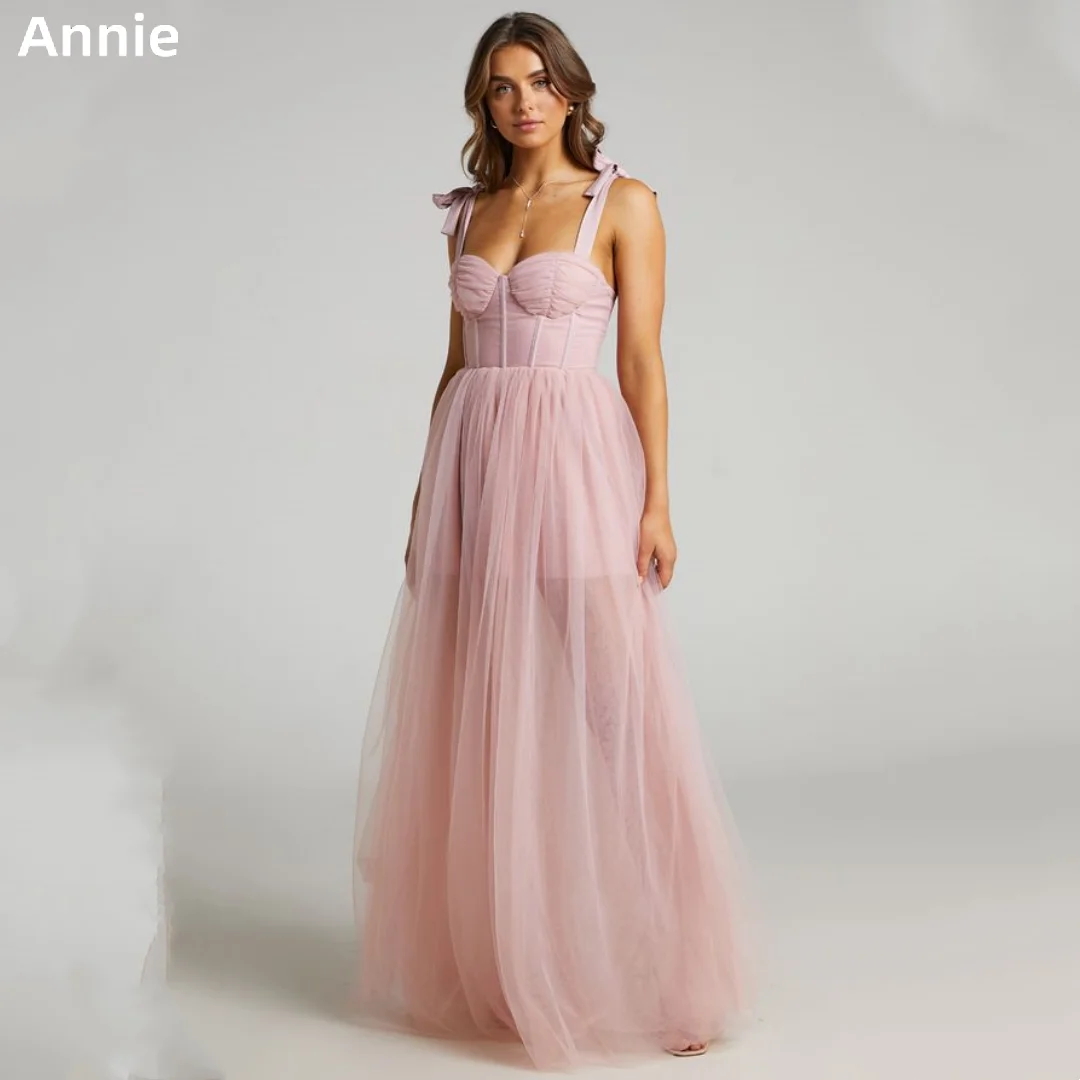 Розовое вечернее платье Annie, тюлевые подтяжки, женское длинное платье А-силуэта
Розовое вечернее платье Annie, тюлевые подтяжки, женское длинное платье А-силуэта