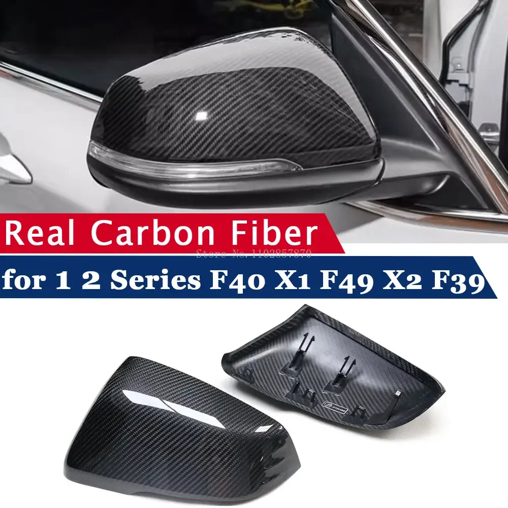 

Rearview Mirror Cover for BMW 1 2 SERIES F40 F52 F44 F45 F46 X1 F48 F49 X2 F39 Z4 G29 Real Carbon Fiber Side Mirror Shell Frame