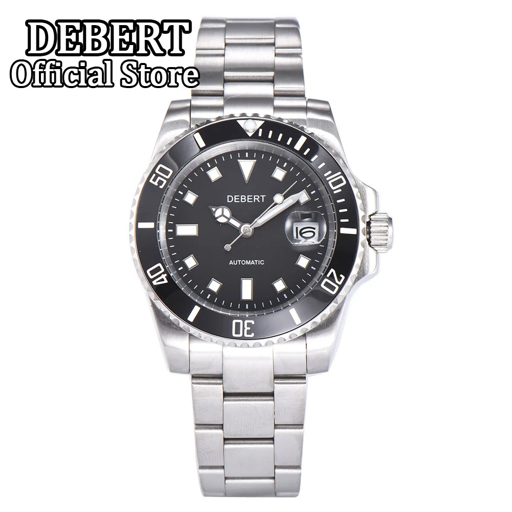 40 мм DEBERT Custom Logo Mingzhu 2813/Miyota 8215, часы с автоматическим механизмом, черный циферблат, сапфировое стекло, нержавеющая сталь, светящиеся
40 мм DEBERT Custom Logo Mingzhu 2813/Miyota 8215, часы с автоматическим механизмом, черный циферблат, сапфировое стекло, нержавеющая сталь, светящиеся