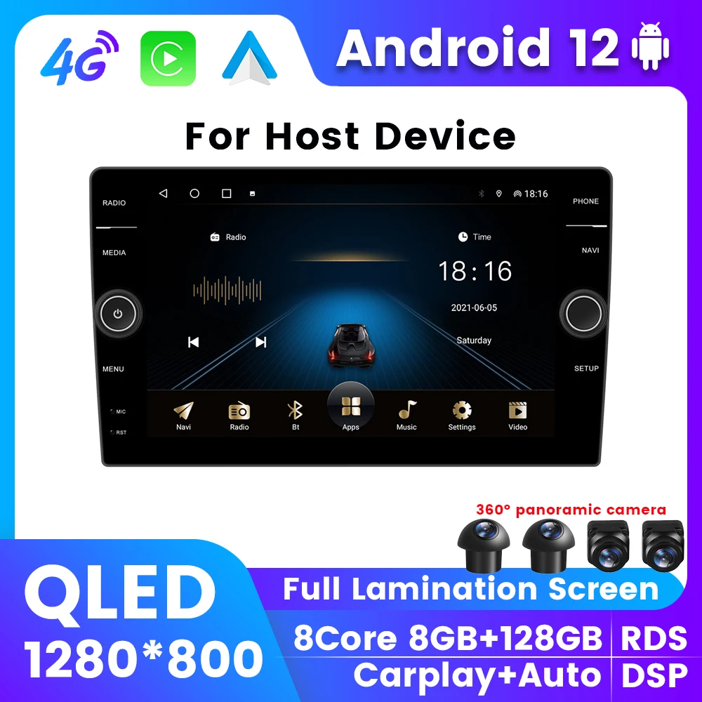 8Core 1280*800P QLED Android 12 Car Multimedia Universal Host For Carplay Auto GPS DSP RDS 4G LTE Wifi Head Unit All in one 2Din
8Core 1280*800P QLED Android 12 Car Multimedia Universal Host For Carplay Auto GPS DSP RDS 4G LTE Wifi Head Unit All in one 2Din