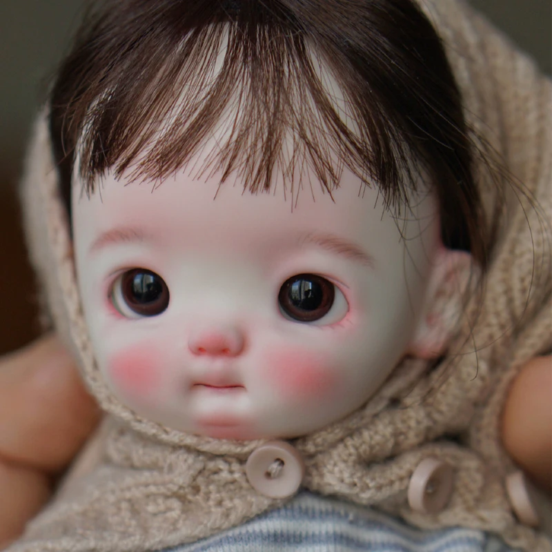 

New legitimate bjd sd doll 1/6 female baby big head native girl small cloth resin makeup sd joint movable cute Free shipping