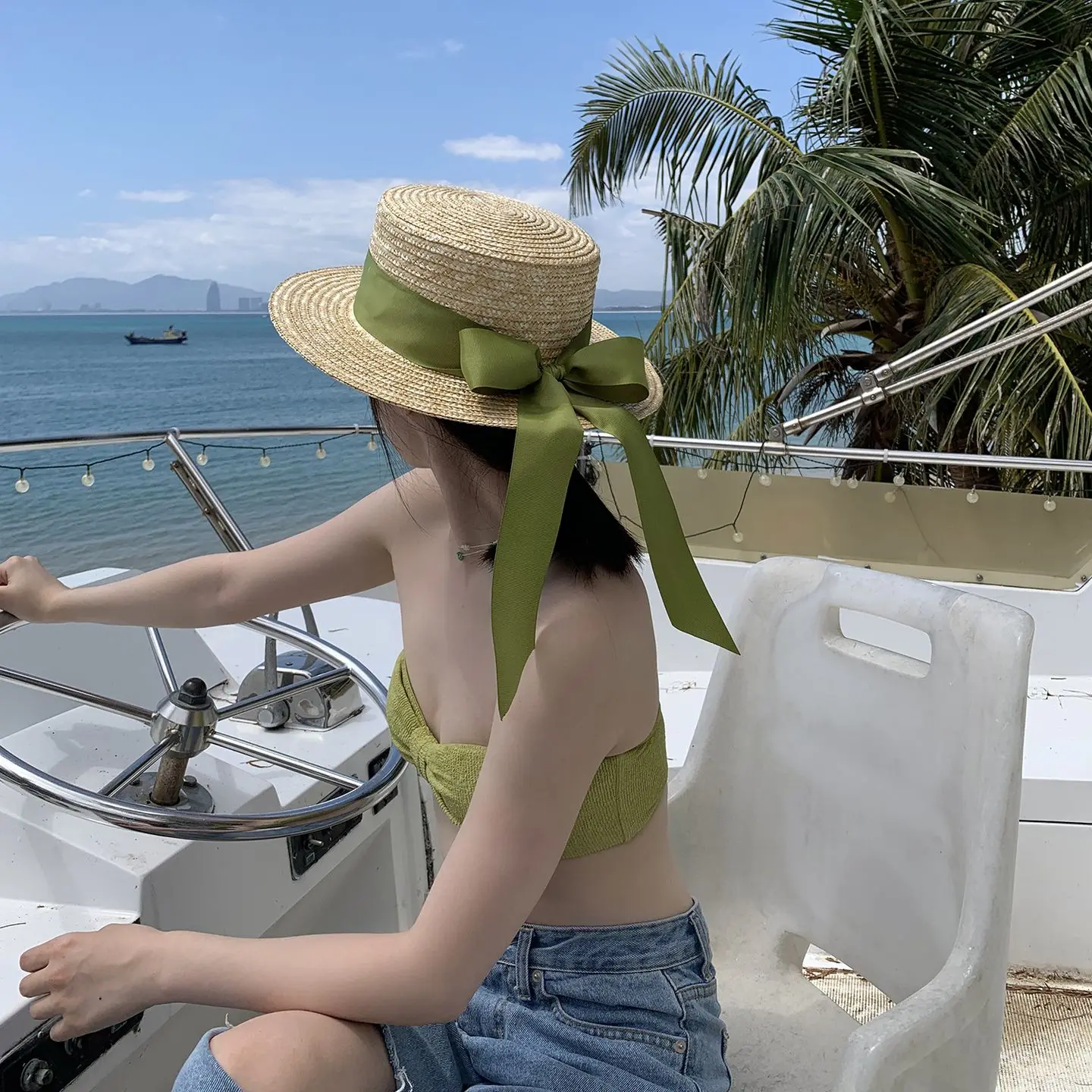 Summer women's straw hat bow flat brim floppy panama straw hat women's outdoor beach sun hat STRAW HAT
Summer women's straw hat bow flat brim floppy panama straw hat women's outdoor beach sun hat STRAW HAT