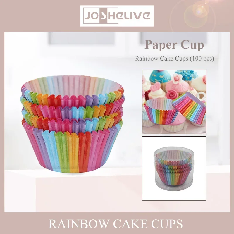 

100Pcs Muffin Cupcake Paper Cups Cupcake Liner Baking Muffin Box Cup Case Party Tray Cake Decorating Tools Birthday Party Decor