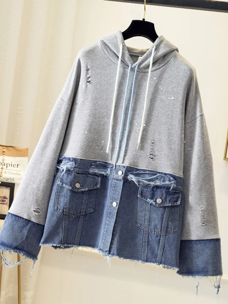 Женское осеннее пальто с круглым вырезом, большого размера 
Женское осеннее пальто с круглым вырезом, большого размера