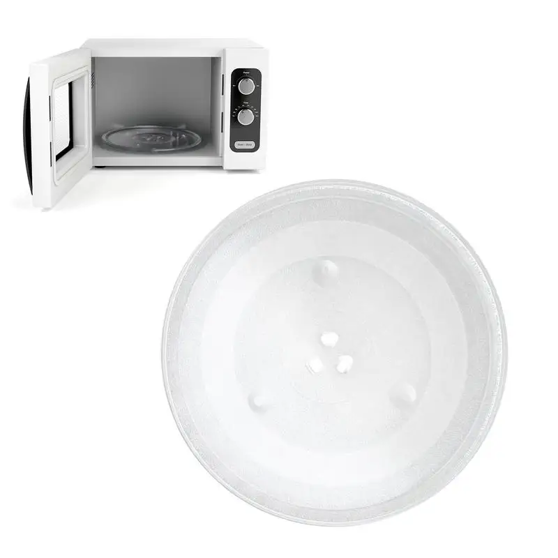 

Плоская тарелка 24,5 см, стеклянная тарелка для микроволновой печи, универсальный стол для микроволновой печи, стеклянный лоток, запчасти для микроволновой печи