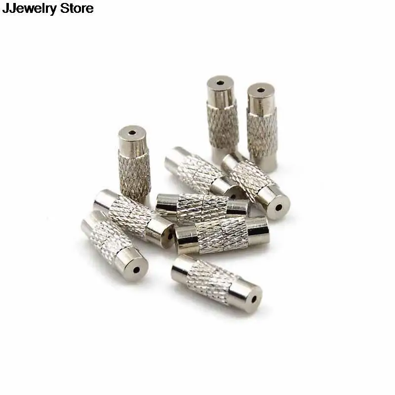 

10 PCS/Lot Metal Clasps Hooks Connectors Copper Screw Necklace Bracelet Findings Cylinder Plated Jewerly Making Size:12.5mm