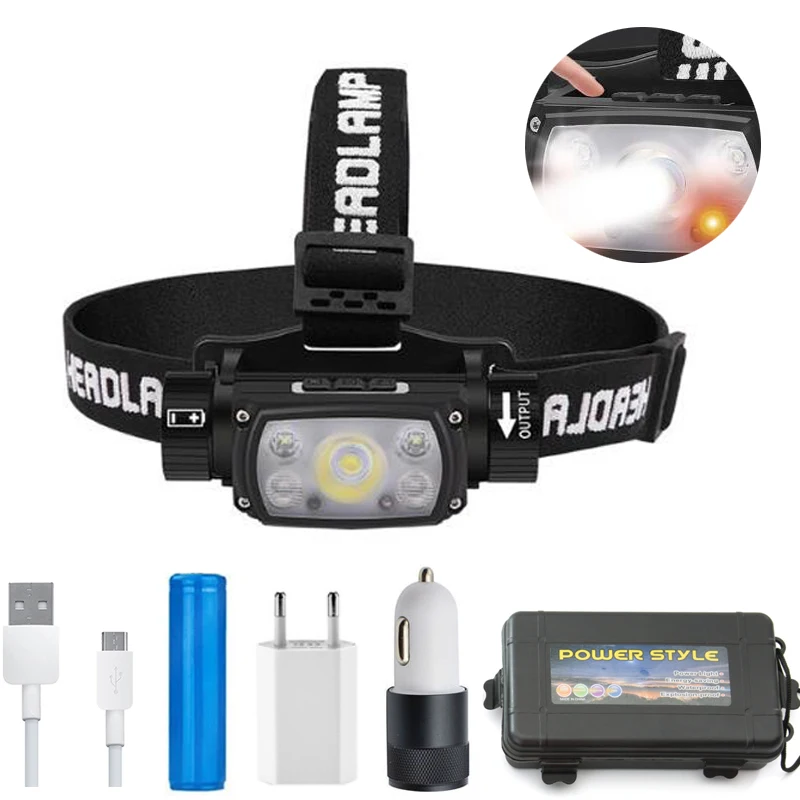 D2 Led Sensor Headlamp 18650 or 21700 Battery Camping Head Flashlight Waterproof Rechargeable Fishing Running Hiking Headlight 
D2 Led Sensor Headlamp 18650 or 21700 Battery Camping Head Flashlight Waterproof Rechargeable Fishing Running Hiking Headlight
