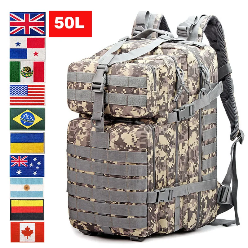 

30L/50L Outdoor Hiking Backpacks 900D Nylon Camping Military Tactical Backpack Sports Mountain Climbing Hunting Bag 30L 50L