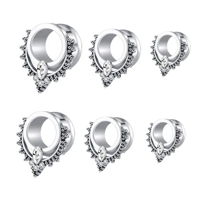 Ear Plug Tunnel Gauge Stretcher Piercing Simple Stainless Steel double flare crystal body piercing ear plug expander wholesales
Ear Plug Tunnel Gauge Stretcher Piercing Simple Stainless Steel double flare crystal body piercing ear plug expander wholesales