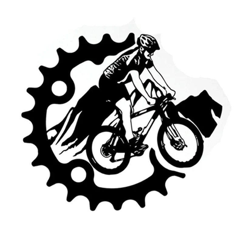 

16CM*15CM Mountain Bike Extreme Sport Car Sticker KK Vinyl Waterproof Sunscreen Decal Car Bicycle Accessories Black/White