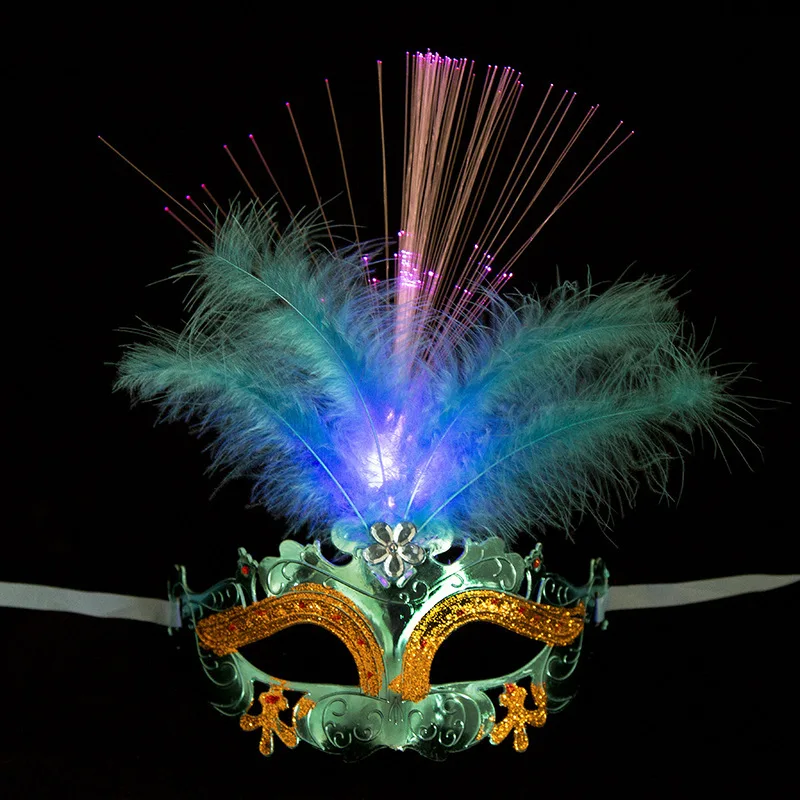 Venetian Mask Venice Glowing Feather Led Masks Carnival Halloween Masquerade Cosplay Costume Party Decorative Props
Venetian Mask Venice Glowing Feather Led Masks Carnival Halloween Masquerade Cosplay Costume Party Decorative Props