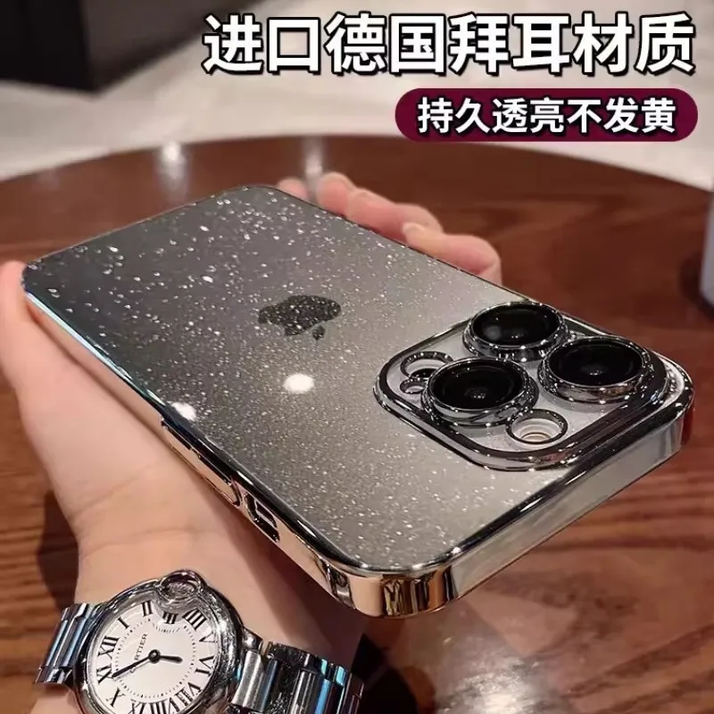 Starry Sky Electroplated Flash Powder Suitable for Apple iPhone 15 Phone Case with Comes with Lens Film 14 Ultra Thin Transparen
Starry Sky Electroplated Flash Powder Suitable for Apple iPhone 15 Phone Case with Comes with Lens Film 14 Ultra Thin Transparen