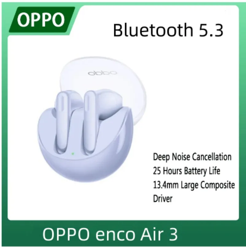 OPPO ENCO Air3 TWS Earphone Wireless Bluetooth 5.3 Earbuds AI Noise Cancelling Headphone AAC SBC For OPPO Reno 9 Pro
OPPO ENCO Air3 TWS Earphone Wireless Bluetooth 5.3 Earbuds AI Noise Cancelling Headphone AAC SBC For OPPO Reno 9 Pro