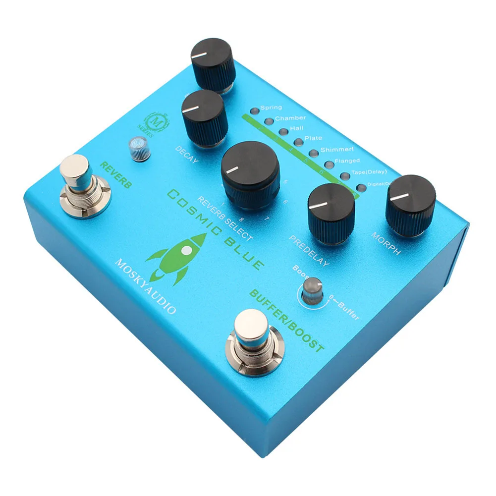 

Guitar Effect Pedal MOSKY Cosmic Blue Reverb Guitar Effect Pedal Versatile and Distinctive with 8Mode Selection