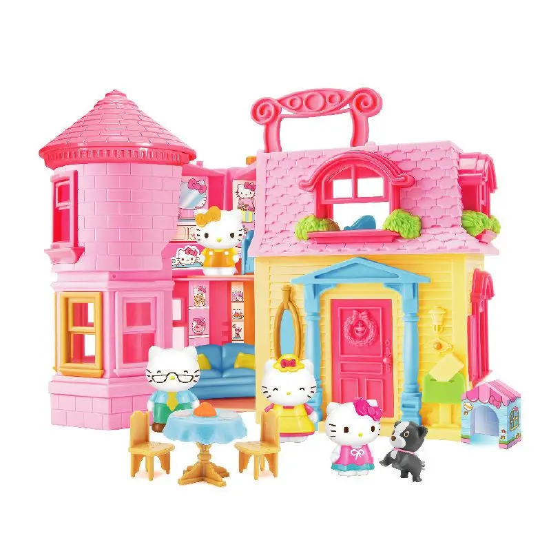 Cartoon Hello Kitty Small Town Warm Home Princess Castle House Children Play House Toys Doll House Furniture
Cartoon Hello Kitty Small Town Warm Home Princess Castle House Children Play House Toys Doll House Furniture