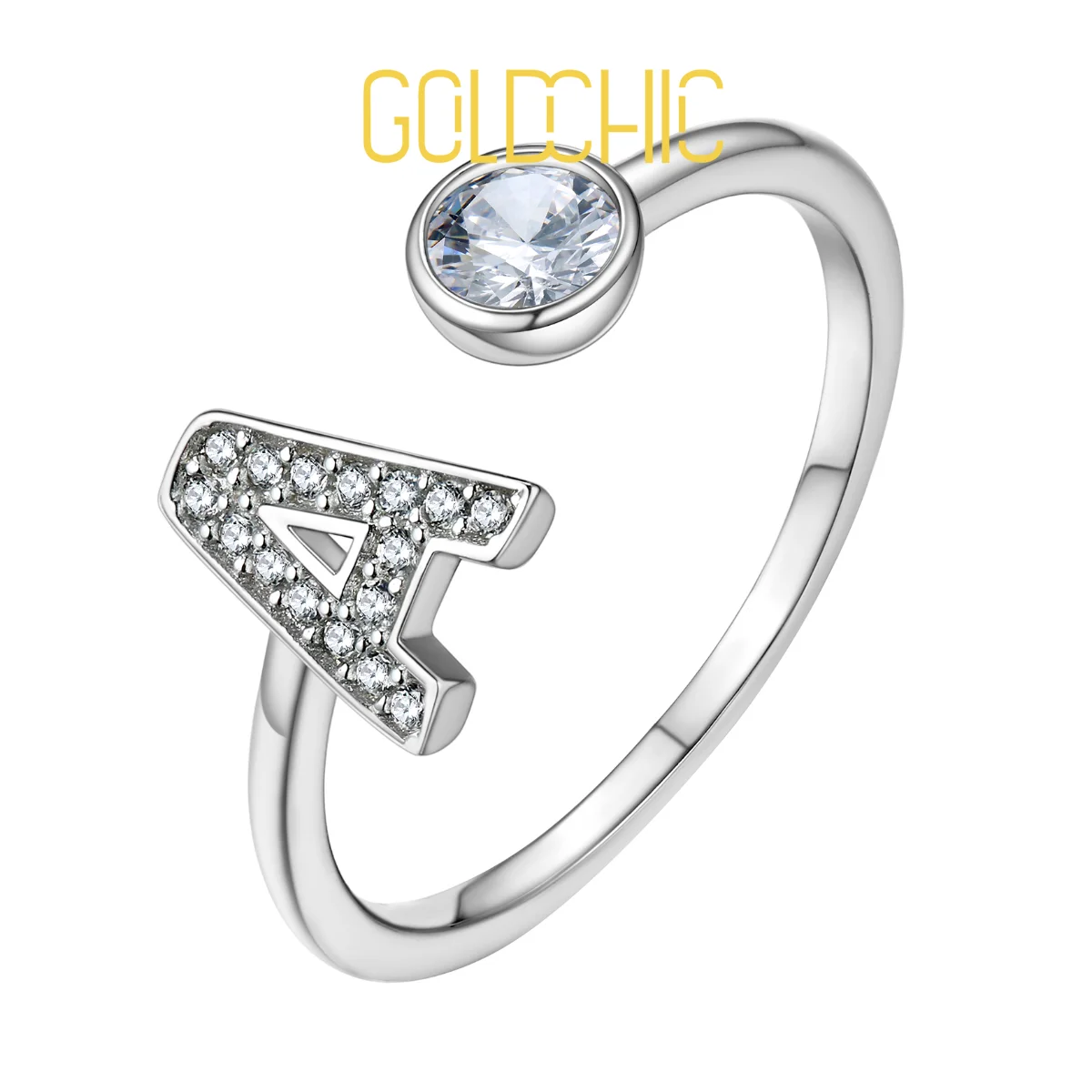 GOLDCHIC 925 Sterling Silver Initial Rings for Women Cubic Zirconia Letter Open Ring Fashion Birthday Gift Size Adjustable
GOLDCHIC 925 Sterling Silver Initial Rings for Women Cubic Zirconia Letter Open Ring Fashion Birthday Gift Size Adjustable