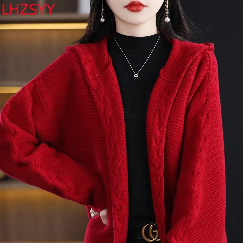 LHZSYY 2023 весна/осень с капюшоном 100% кардиган из чистого флиса женская вязаная куртка свободный свитер большого размера Толстая Толстовка кашемировое пальто
LHZSYY 2023 весна/осень с капюшоном 100% кардиган из чистого флиса женская вязаная куртка свободный свитер большого размера Толстая Толстовка кашемировое пальто