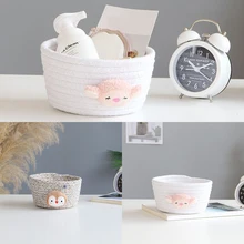 Small Cotton Rope Woven Storage Box Storage Basket Cute Penguin Embroidery Nordic Style Home Desktop Sundries Storage Basket
Small Cotton Rope Woven Storage Box Storage Basket Cute Penguin Embroidery Nordic Style Home Desktop Sundries Storage Basket