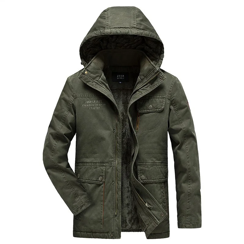 Windbreaker Winter Jacket Men Military Thick Warm Mens Parkas Wool Liner Hooded Coat Male Outdoor Multi-pocket Jaqueta Masculina
Windbreaker Winter Jacket Men Military Thick Warm Mens Parkas Wool Liner Hooded Coat Male Outdoor Multi-pocket Jaqueta Masculina
