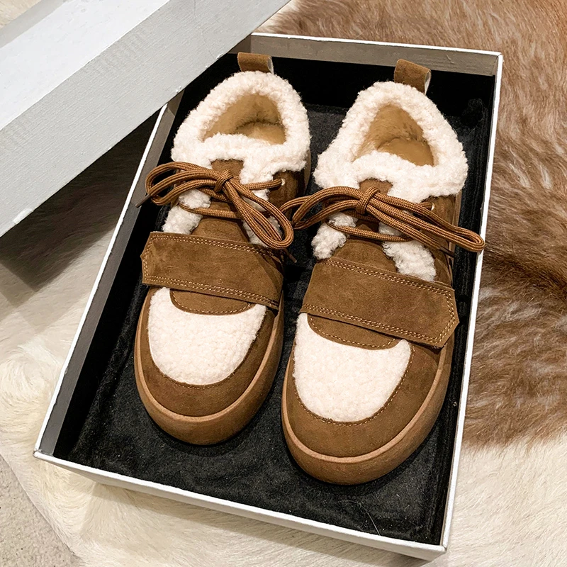 Women's Winter Plush Shoes Casual Dress Shoes Comfortable Memory Foam Warm Plush Lining Flats Shoes for Lady
Women's Winter Plush Shoes Casual Dress Shoes Comfortable Memory Foam Warm Plush Lining Flats Shoes for Lady