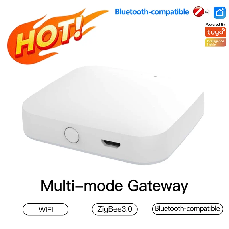 Умный шлюз Tuya Home, многорежимный хаб с поддержкой Wi-Fi, работает через приложение 
Умный шлюз Tuya Home, многорежимный хаб с поддержкой Wi-Fi, работает через приложение