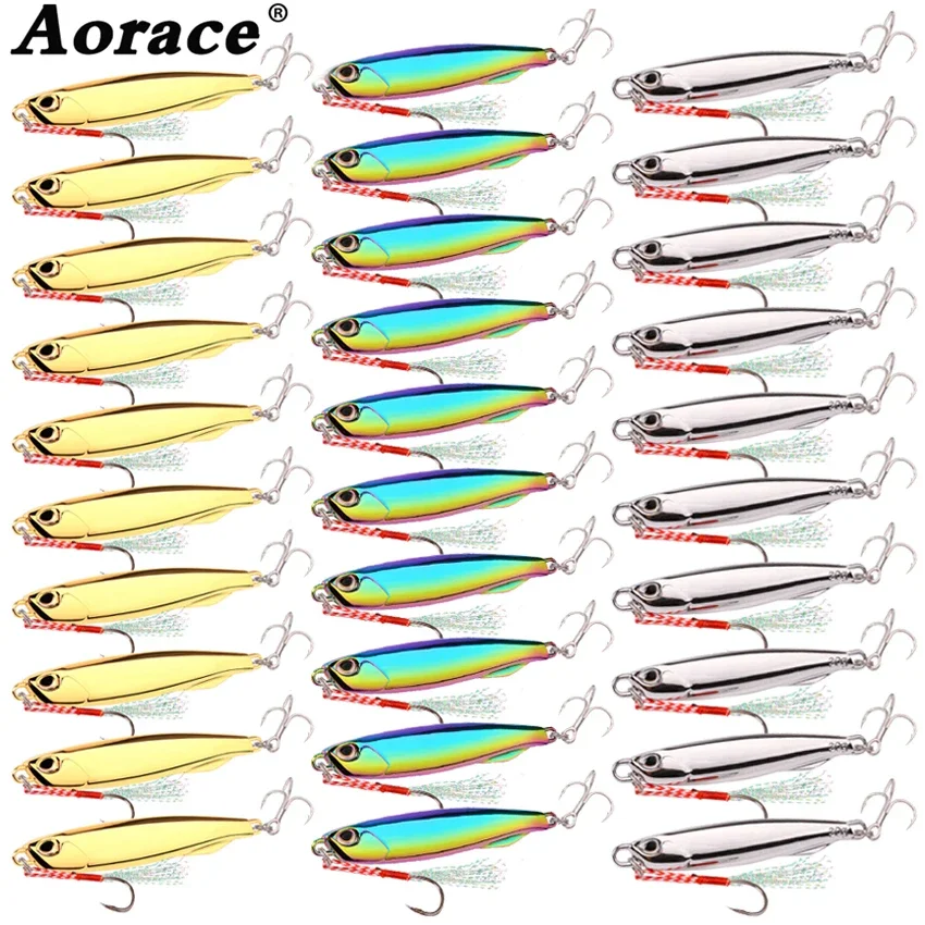 30/10PC Hot Metal Jigs Set Fishing Lure 7g-60g Plating Shore Cast Hard Bait Bass Fishing Bait Trout Jigging Lure Saltwater Lures
30/10PC Hot Metal Jigs Set Fishing Lure 7g-60g Plating Shore Cast Hard Bait Bass Fishing Bait Trout Jigging Lure Saltwater Lures