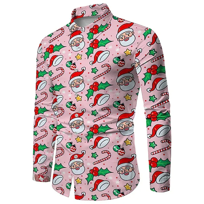 2023 Party Men's Christmas Shirt Pattern 3D Printing Men's Button Lapel Long Sleeve Snowflake Santa Claus Shirt High Quality 6XL
2023 Party Men's Christmas Shirt Pattern 3D Printing Men's Button Lapel Long Sleeve Snowflake Santa Claus Shirt High Quality 6XL