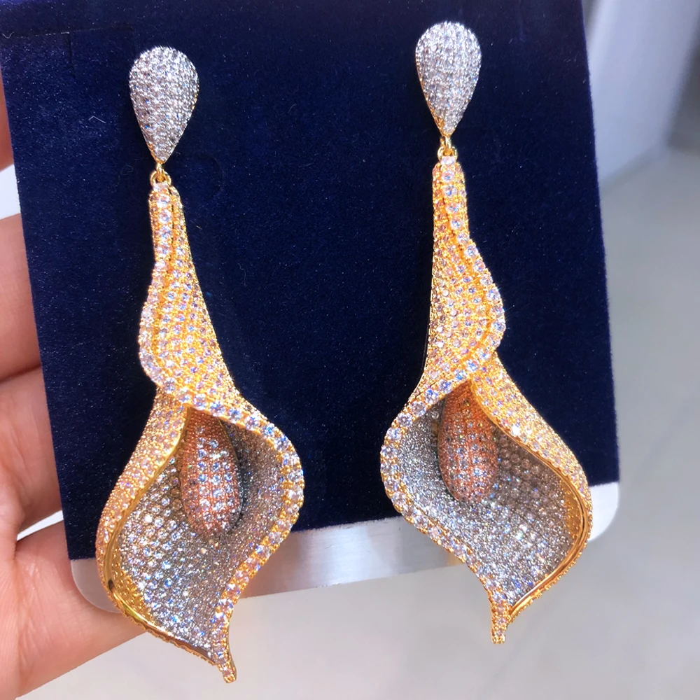 Missvikki Luxury Big Lily Pendant Earrings for Women Daily Shiny Trendy Original Girl Gift Bloom High Quality Korean Accessories
Missvikki Luxury Big Lily Pendant Earrings for Women Daily Shiny Trendy Original Girl Gift Bloom High Quality Korean Accessories