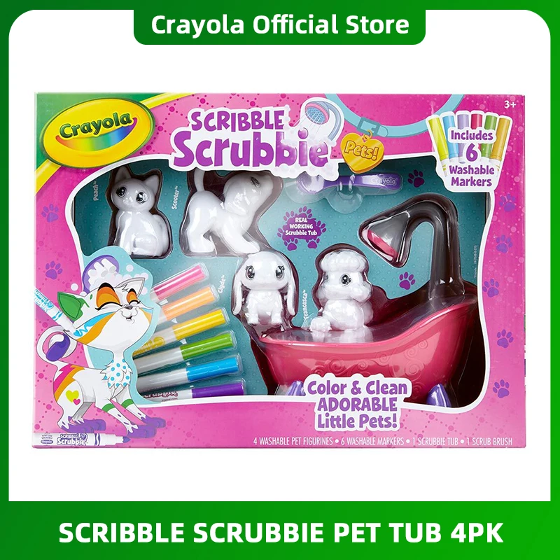 Crayola Scribble Scrubbie Pets Scrub Tub Animal Playset Bathroom Toy Gift 3+ for Kids Ages 74-7249
Crayola Scribble Scrubbie Pets Scrub Tub Animal Playset Bathroom Toy Gift 3+ for Kids Ages 74-7249