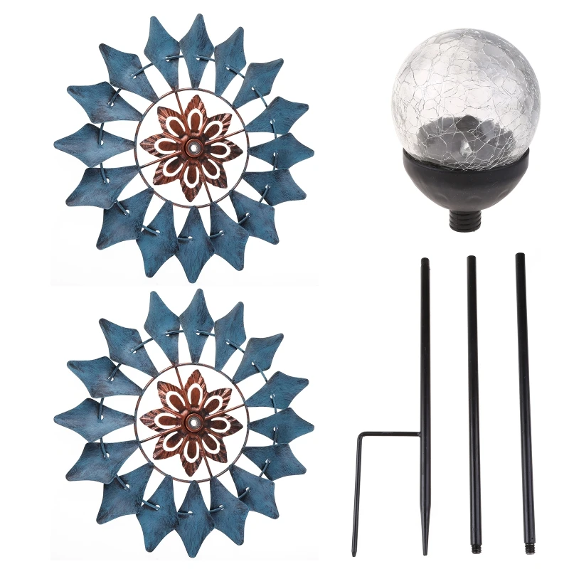 Wind Spinner Garden Decoration Metal Solar Powered Stake for Outdoor Patio Yard Pathway Decorations Wrought Iron Crafts Birthday
Wind Spinner Garden Decoration Metal Solar Powered Stake for Outdoor Patio Yard Pathway Decorations Wrought Iron Crafts Birthday