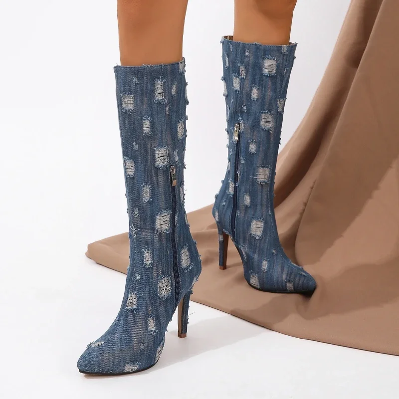 Knee Length High Heel Boots for Women 2023 New Thin Heels Side Zipper Versatile Fashion Lightweight Boots Net Red Pointed Shoes
Knee Length High Heel Boots for Women 2023 New Thin Heels Side Zipper Versatile Fashion Lightweight Boots Net Red Pointed Shoes