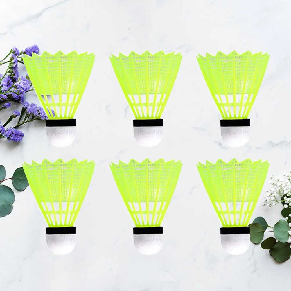 6PCS Nylon Shuttlecock Goose Down Birdies Shuttlecocks for Playing School Fitness Sports Activities (Yellow) 
6PCS Nylon Shuttlecock Goose Down Birdies Shuttlecocks for Playing School Fitness Sports Activities (Yellow)