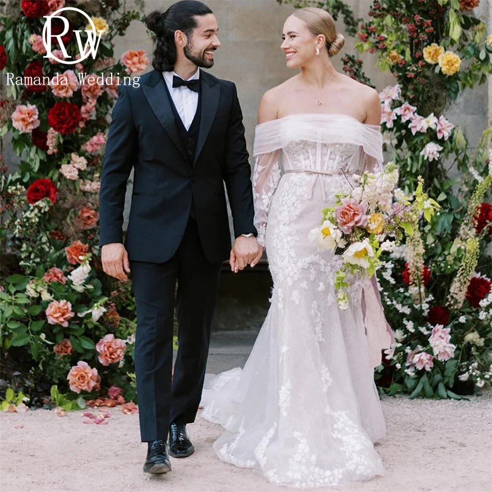 Ramanda Off Shoulder Tulle Mermaid Wedding Dress 2024 For Women Long Puff Sleeves Appliques Bridal Gown Custom Made
Ramanda Off Shoulder Tulle Mermaid Wedding Dress 2024 For Women Long Puff Sleeves Appliques Bridal Gown Custom Made