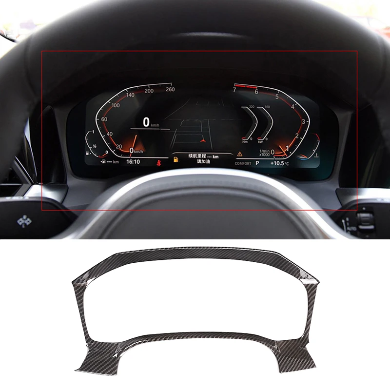 

Car Carbon Fiber Style Dashboard Decoration Cover Trim Frame for BMW 3 Series G20 G28 2020 Car Accessories