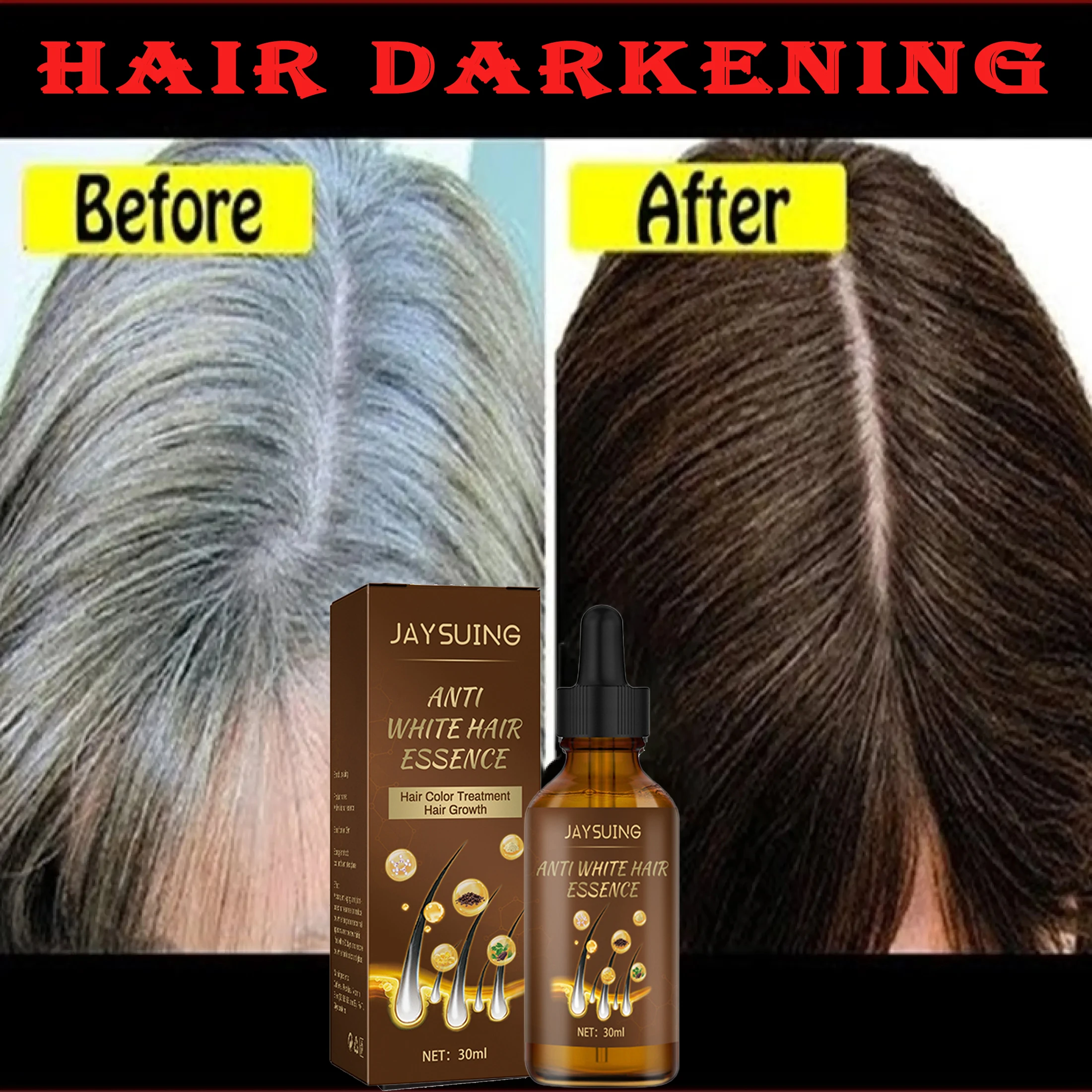 1pcs Anti Gray Hair Serum Remedy White Darkening Natural Color Repair Anti-hair Loss Nourishing Hair Care Restoration Damaged
1pcs Anti Gray Hair Serum Remedy White Darkening Natural Color Repair Anti-hair Loss Nourishing Hair Care Restoration Damaged