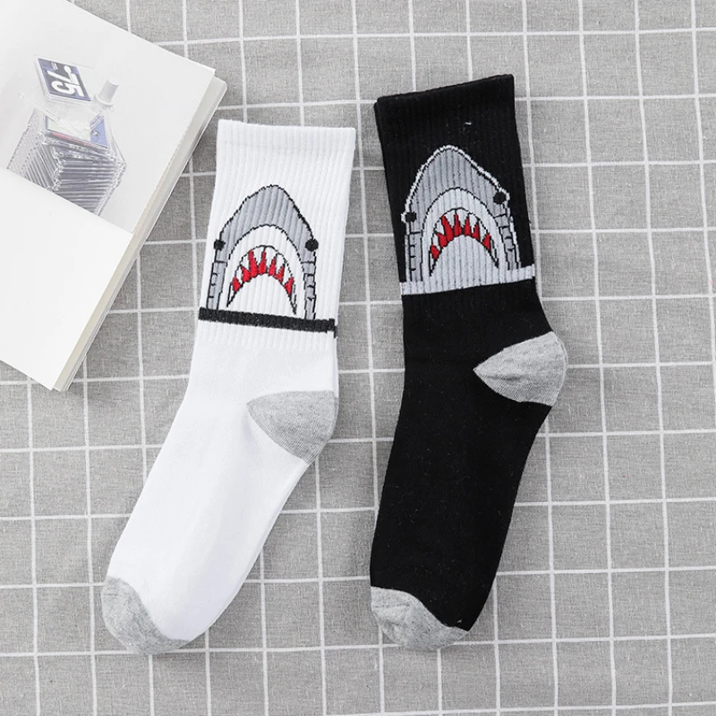 2 Pairs New Happy Men Socks Funny Shark Tube Sports Socks The Trend of Meias Black White Street Novelty Skateboard
2 Pairs New Happy Men Socks Funny Shark Tube Sports Socks The Trend of Meias Black White Street Novelty Skateboard