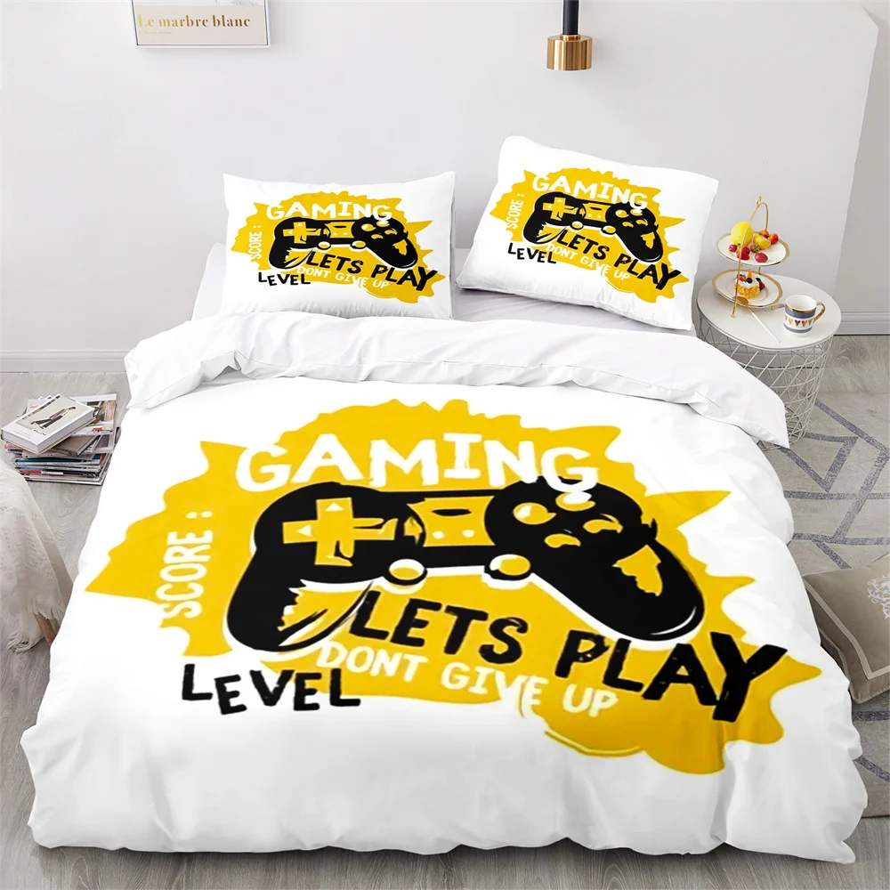 Gamepad Duvet Cover Set Yellow Background with Buttons Boys Playroom Decoration King Size Polyester Quilt Cover with Pillowcases
Gamepad Duvet Cover Set Yellow Background with Buttons Boys Playroom Decoration King Size Polyester Quilt Cover with Pillowcases