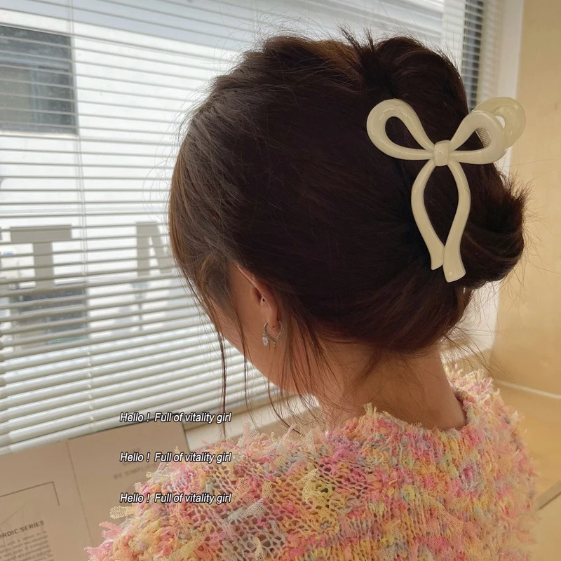 

Элегантные прозрачные заколки-желе для волос с бантом для женщин, геометрический зажим для захвата, корейские аксессуары для волос для девушек