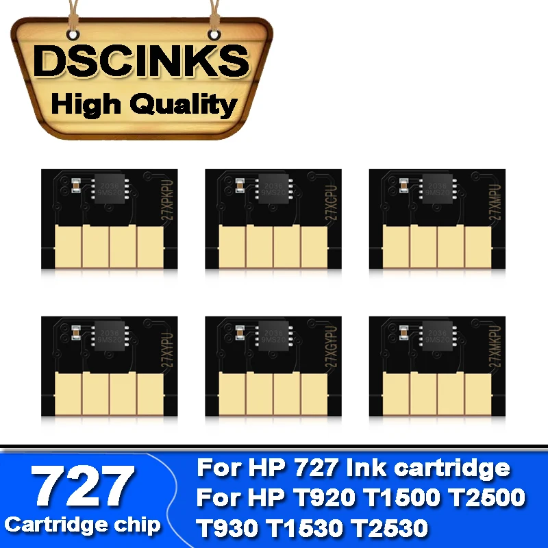

Чип чернильного картриджа для hp 727 727XL, для принтера HP DesignJet T920 T1500 T2500 T930 T1530 T2530, 727 новый чип картриджа