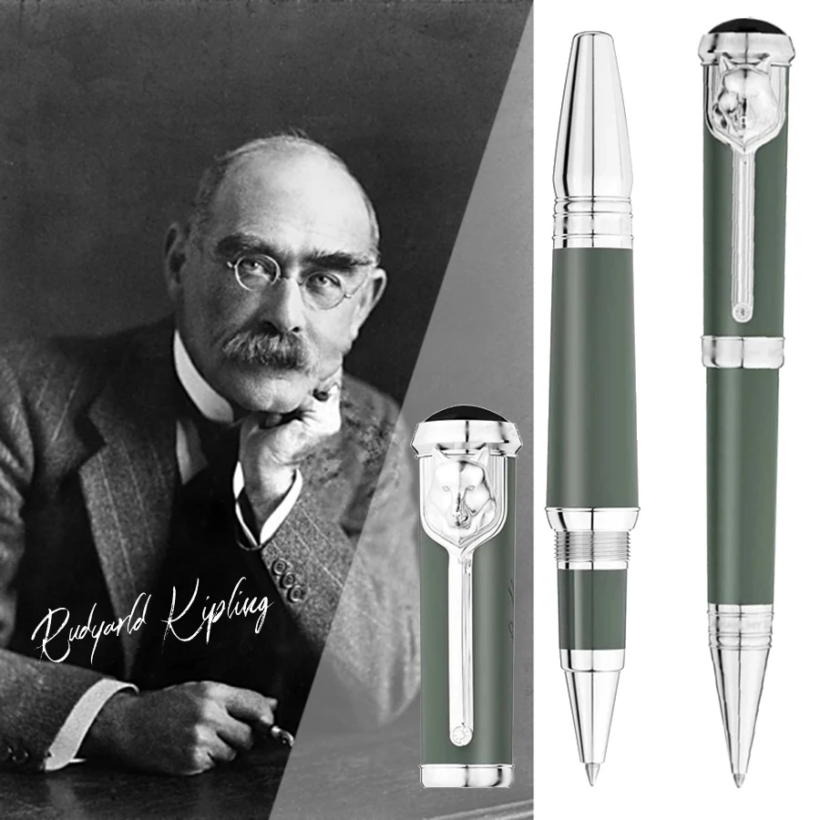 

YAMALANG MB Ballpoint Signature Pen Writer Edition Rudyard Kipling Luxury Monte Stationery With Embossed Wolf Head Design