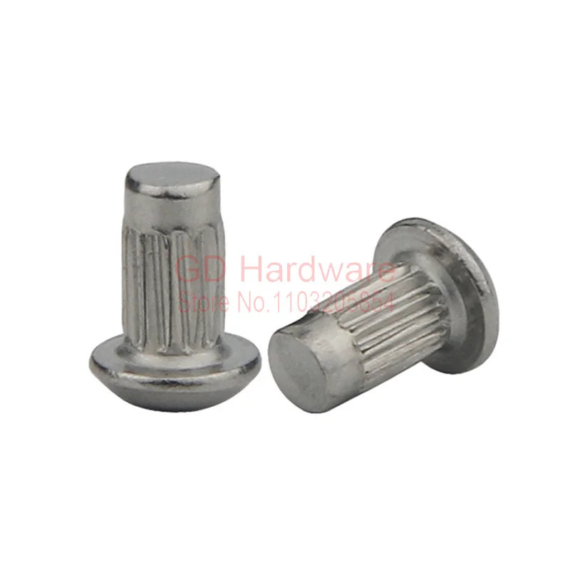 304 Stainless Steel Button Round Head Knurled Shank Solid Rivet M2 M2.5 M3 M4 M5 Self Plugging GB827 Diameter 2 3 4 5mm
304 Stainless Steel Button Round Head Knurled Shank Solid Rivet M2 M2.5 M3 M4 M5 Self Plugging GB827 Diameter 2 3 4 5mm