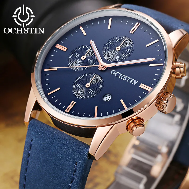 

Лидер продаж, модные оригинальные мужские кварцевые часы из нейлоновой серии OCHSTIN 2024, многофункциональные автоматические часы с кварцевым механизмом