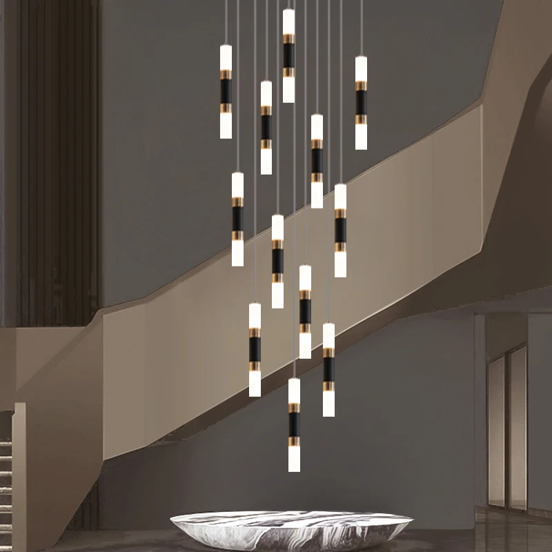 Modern LED Chandelier Duplex Attic For Living Room Dining Room Stair Chandelier Warm Retro Strip Chandelier Hall Stair Lamp
Modern LED Chandelier Duplex Attic For Living Room Dining Room Stair Chandelier Warm Retro Strip Chandelier Hall Stair Lamp