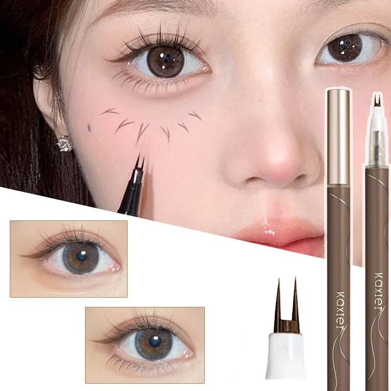 Ultra-thin 2 Fork Tip Liquid Eyeliner Double Forked Tip Lower eyelash Pen Makeup Smooth Eye Liner 2Point Eyebrow Pencil Cosmetic
Ultra-thin 2 Fork Tip Liquid Eyeliner Double Forked Tip Lower eyelash Pen Makeup Smooth Eye Liner 2Point Eyebrow Pencil Cosmetic