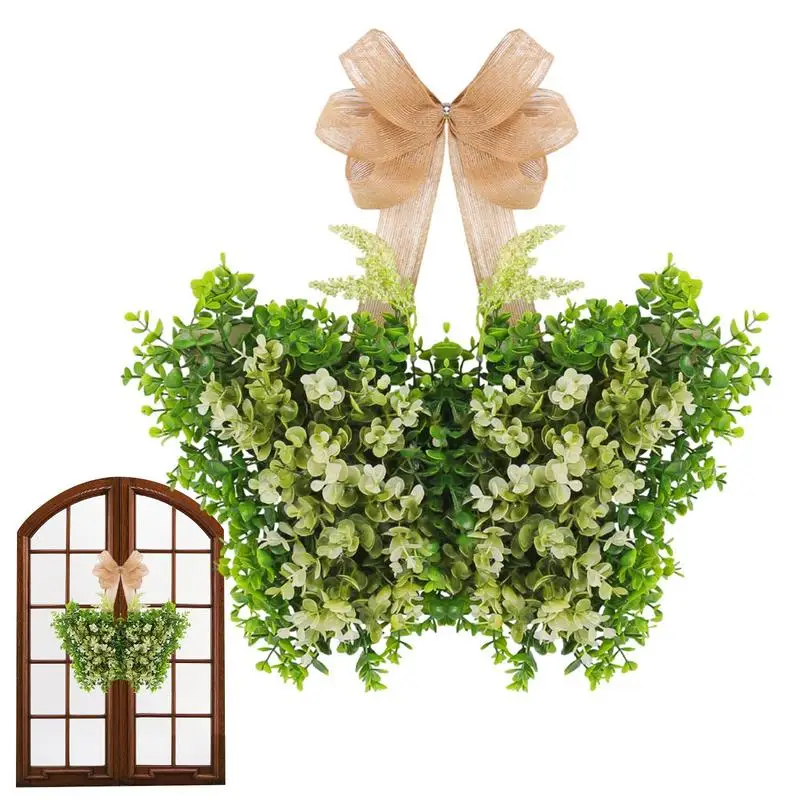 

Искусственные весенние венки, входная дверь, искусственные растения, бабочки, весенний декор, погодные искусственные украшения для дома