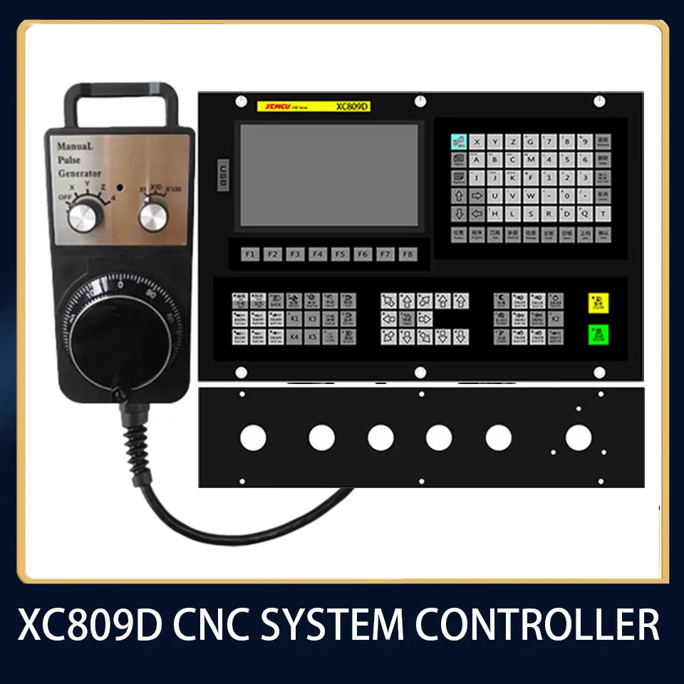 XC809D 3/4/5/6 axis USB CNC offline controller 24V support FANUC G code system with panel MPG handwheel
XC809D 3/4/5/6 axis USB CNC offline controller 24V support FANUC G code system with panel MPG handwheel