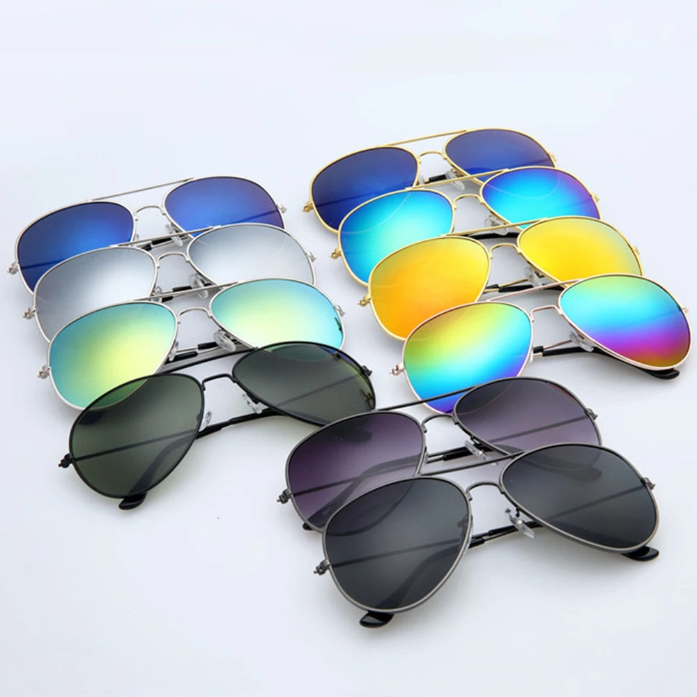 

FOENIXSONG Fashion Sunglasses for Women Men Pilot Round Eyewear Gradient Mirrored Blue Silver Gray Sun Glasses Sunglass