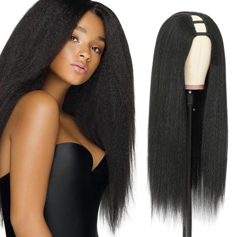 Kinky Straight U Part Wigs for Black Women 28inch Yaki Straight U Part Wig Synthetic Hair Short Black U Part Wig Kinky Straight
Kinky Straight U Part Wigs for Black Women 28inch Yaki Straight U Part Wig Synthetic Hair Short Black U Part Wig Kinky Straight